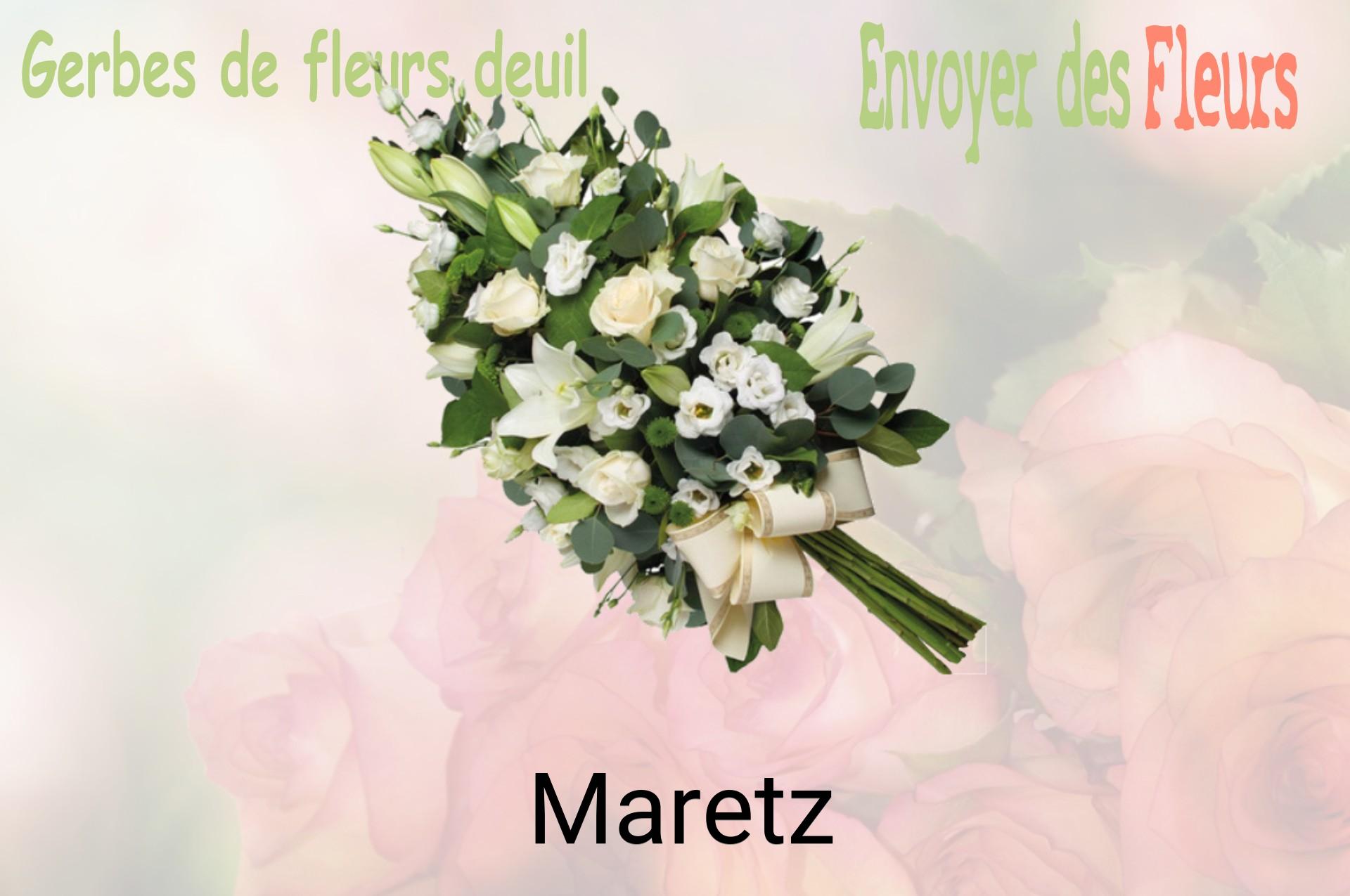 Gerbe de fleurs de deuil livrée à Maretz